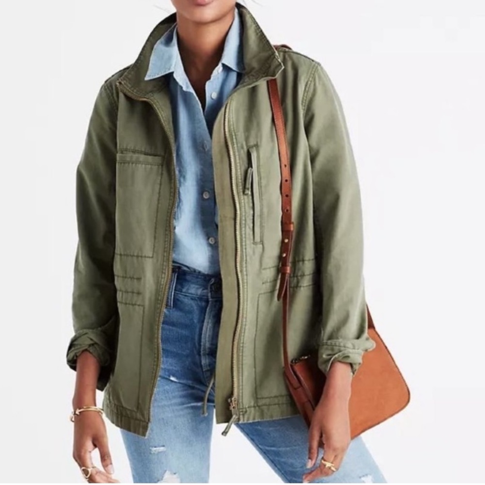 Madewell Army Green Flint Utility Jacket